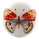Multicolor Butterfly Ceramic Flat Drawer Knob